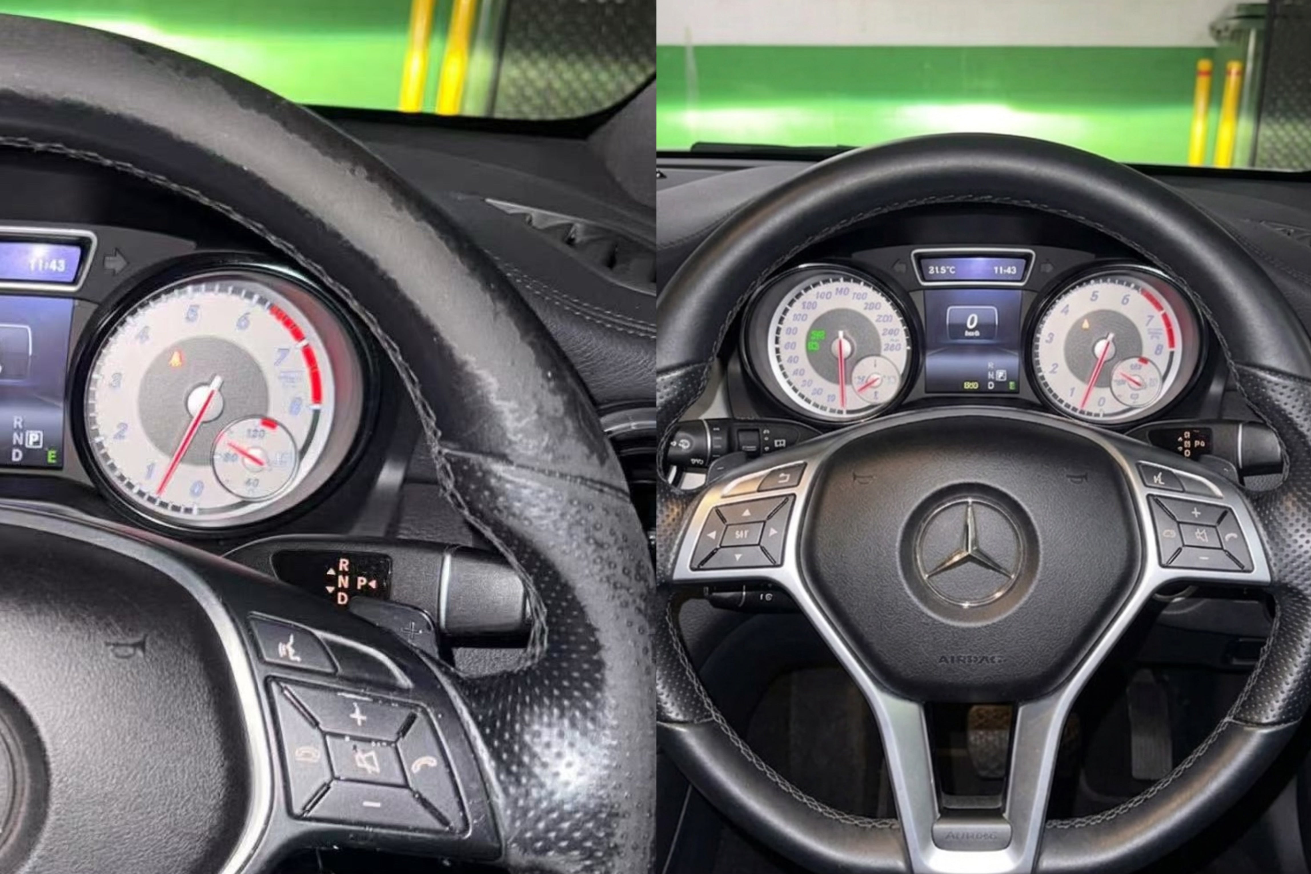 steering wheel worn wear
